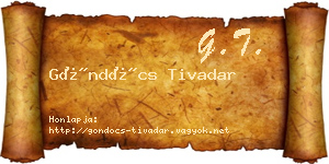 Göndöcs Tivadar névjegykártya