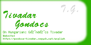 tivadar gondocs business card